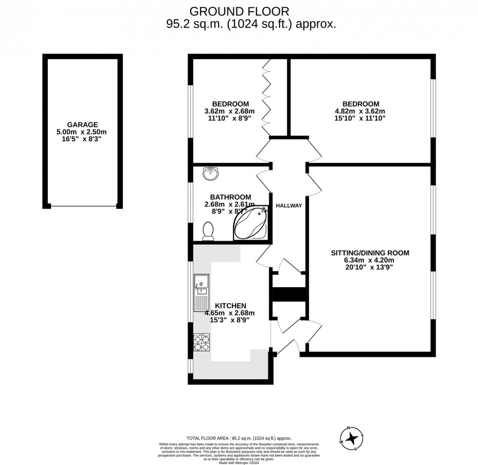 Floorplan for Le May Close, Horley, RH6