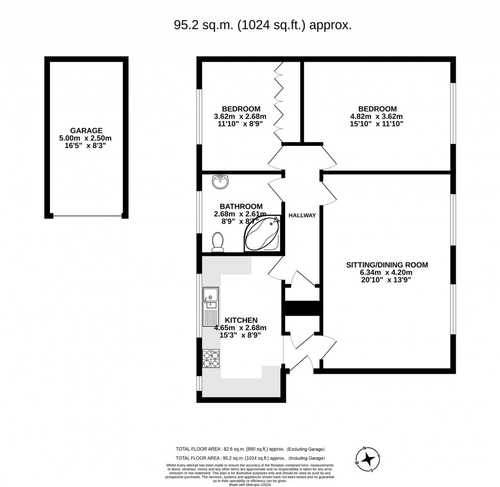 Floorplan for Le May Close, Horley, RH6