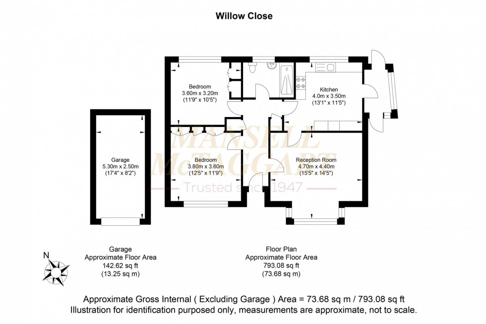 Floorplan for Willow Close, Storrington, RH20