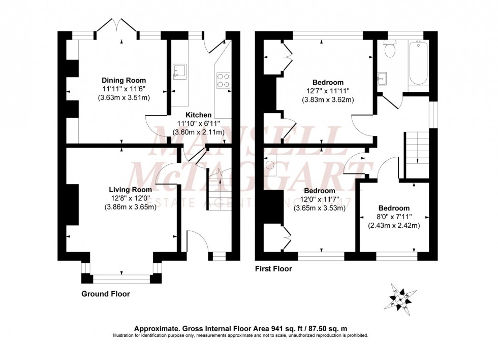 Floorplan for St. Wilfrids Road, Burgess Hill, RH15