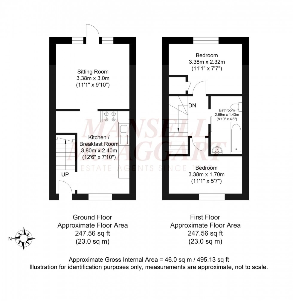 Floorplan for Groombridge Way, Horsham, RH12