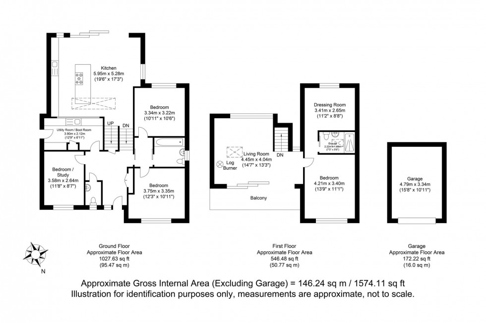 Floorplan for Hill Road, Lewes, BN7