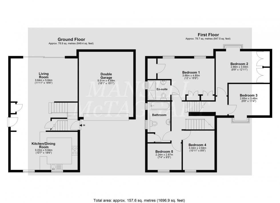 Floorplan for Estcots Drive, East Grinstead, RH19