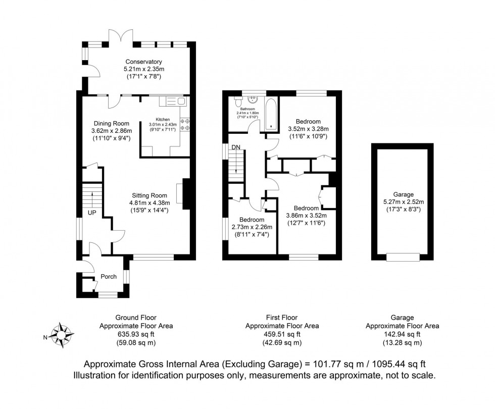 Floorplan for Kiln Road, Ringmer, BN8