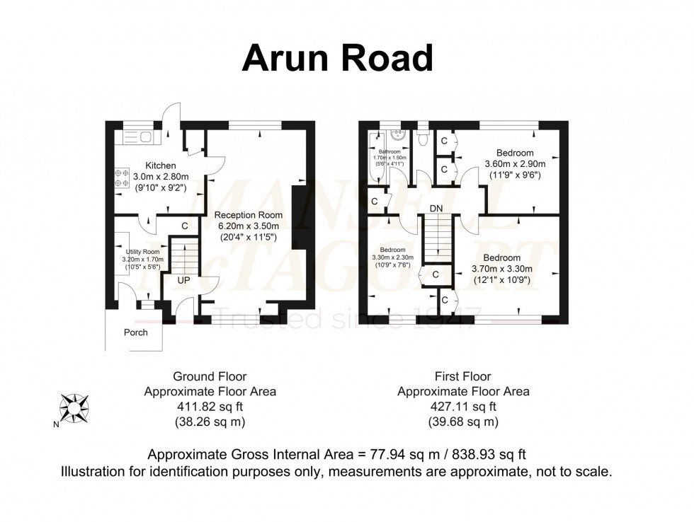 Floorplan for Arun Road, Billingshurst, RH14