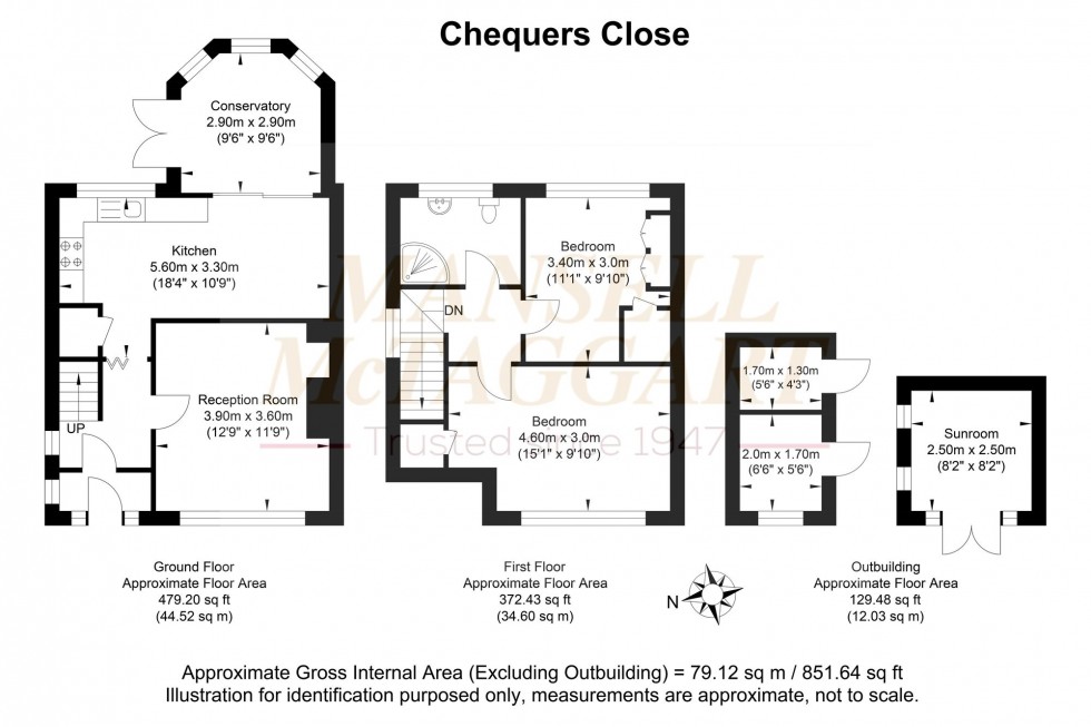 Floorplan for Chequers Close, Horley, RH6