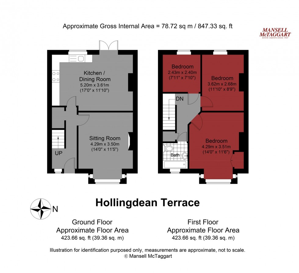 Floorplan for Hollingdean Terrace, Brighton, BN1