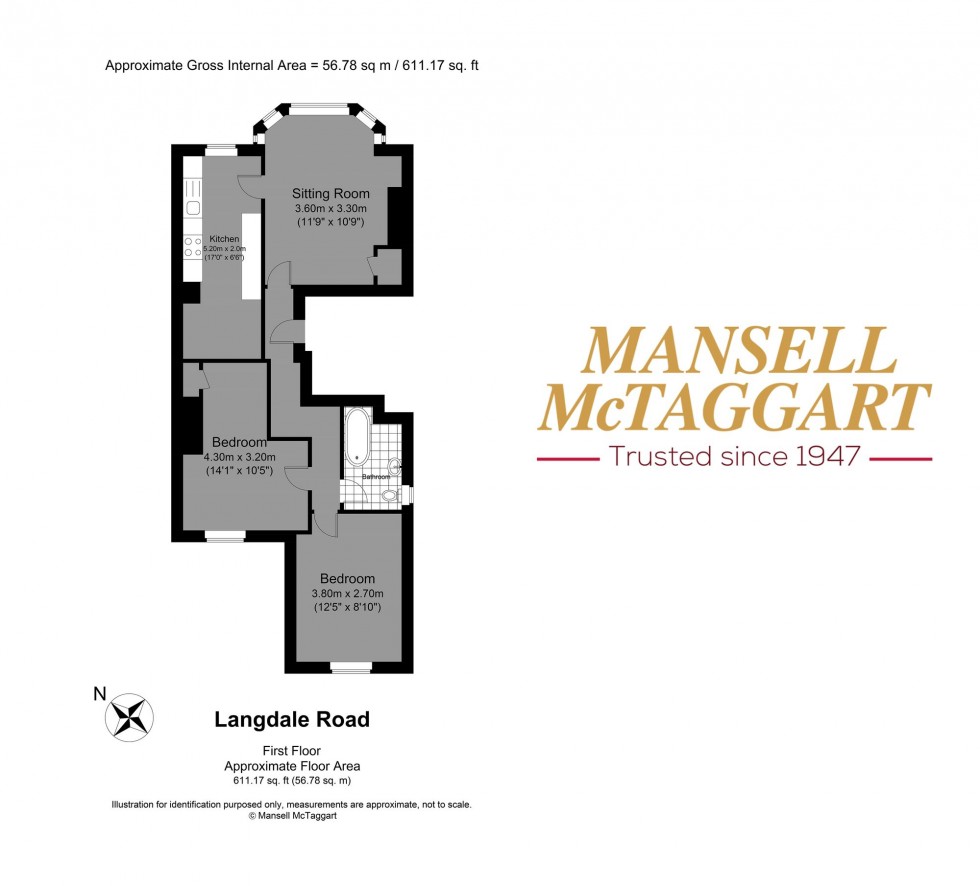 Floorplan for Langdale Road, Hove, BN3