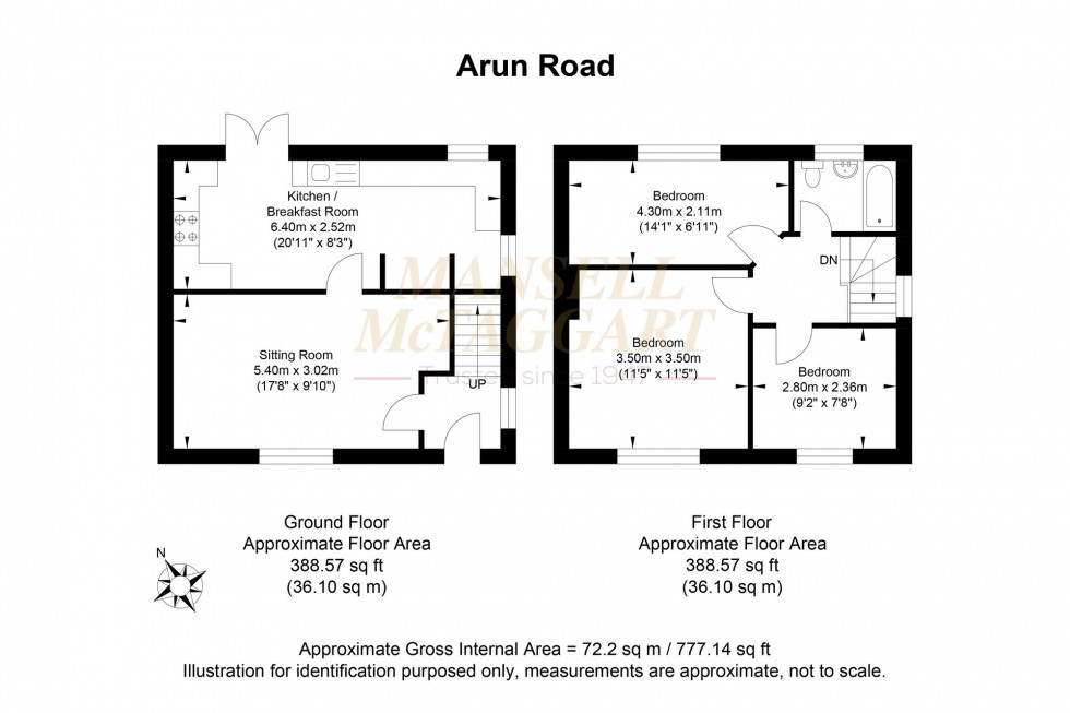 Floorplan for Arun Road, Billingshurst, RH14