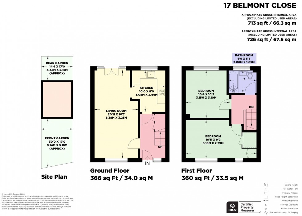 Floorplan for Belmont Close, Hassocks, BN6