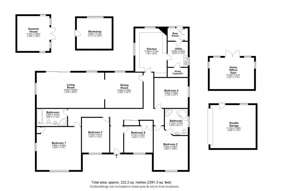 Floorplan for Stone Quarry Road, Chelwood Gate, RH17