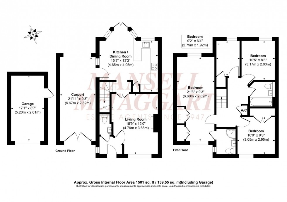 Floorplan for Curf Way, Burgess Hill, RH15