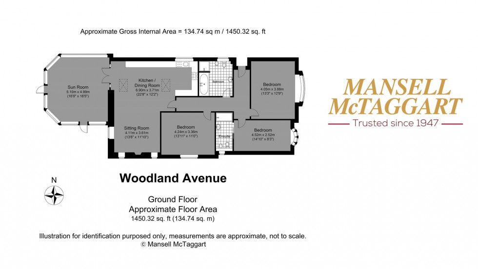 Floorplan for Woodland Avenue, Hove, BN3