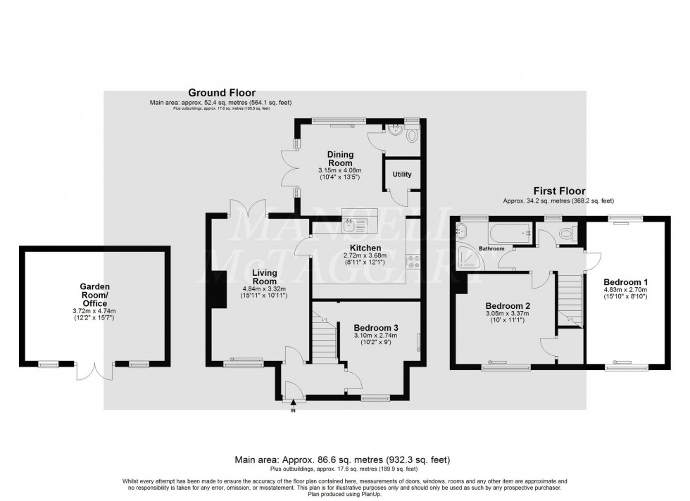 Floorplan for Fitchet Close, Crawley, RH11