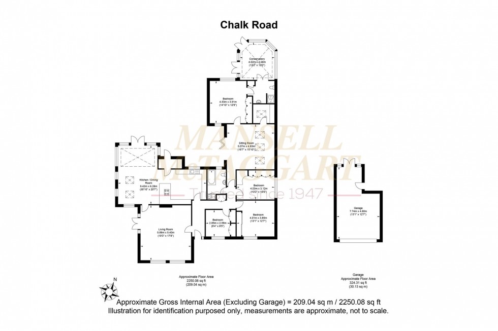 Floorplan for Chalk Road, Ifold, RH14