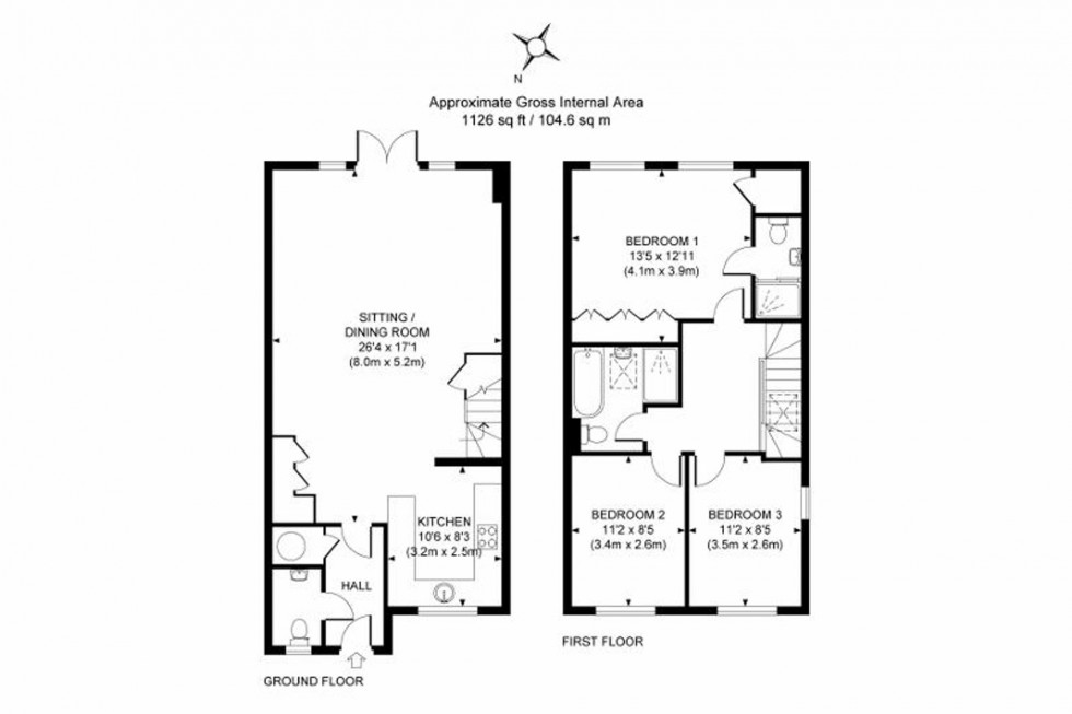 Floorplan for St. Edmunds Road, Haywards Heath, RH16