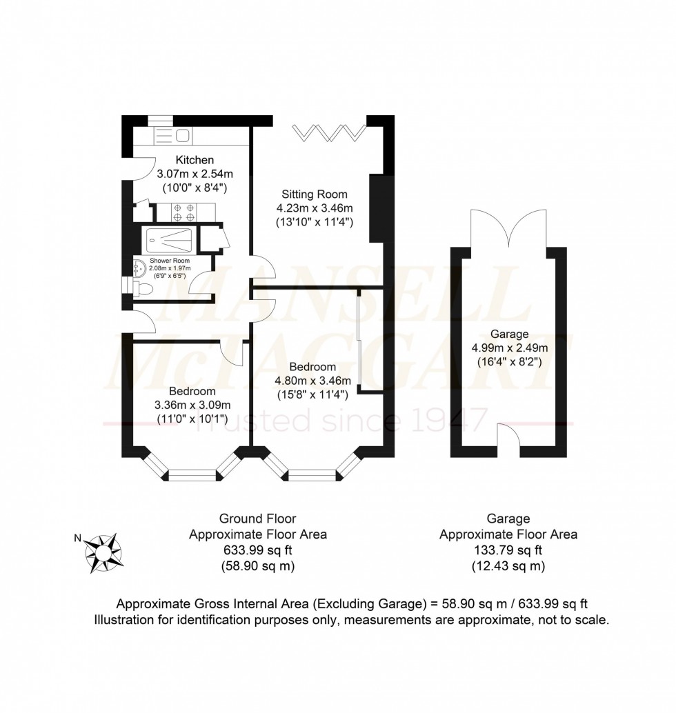 Floorplan for Wickham Close, Horley, RH6