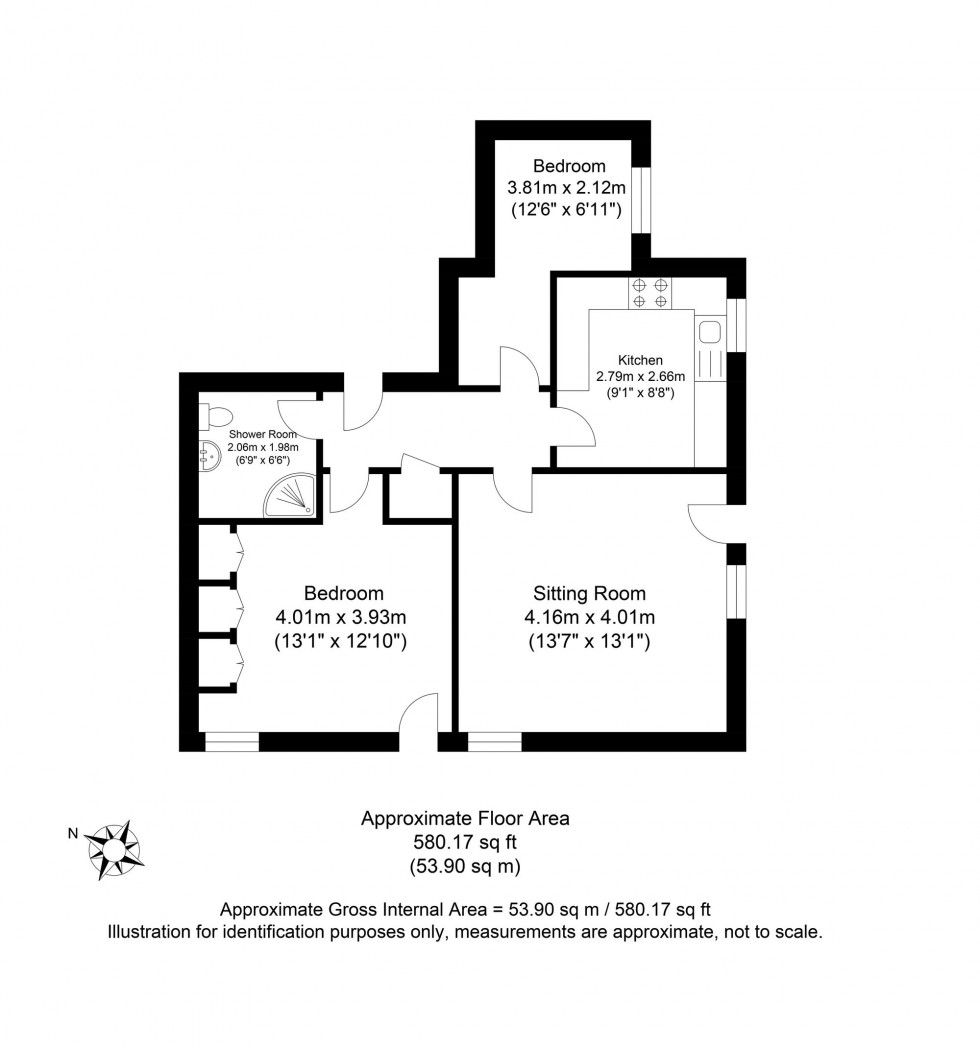 Floorplan for Farncombe Road, Cliffe Leas Farncombe Road, BN7