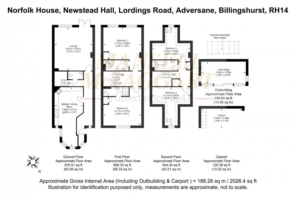 Floorplan for Lordings Road, Adversane, RH14