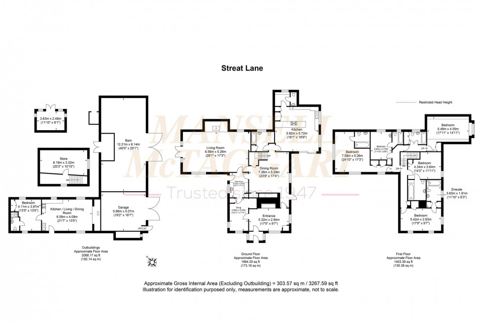 Floorplan for Streat Lane, Streat, BN6