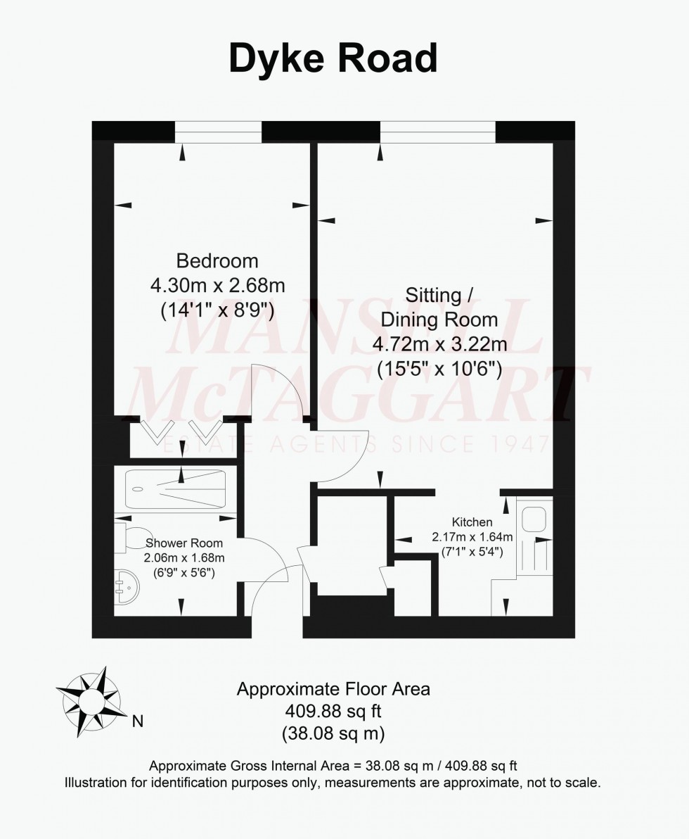 Floorplan for Dyke Road, Brighton, BN1