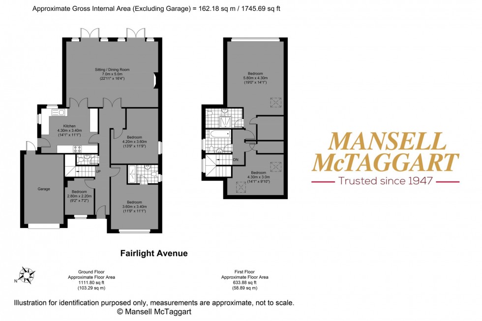 Floorplan for Fairlight Avenue, Telscombe Cliffs, BN10