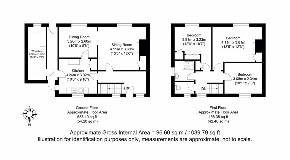 Floorplan for Hereward Way, Lewes, BN7