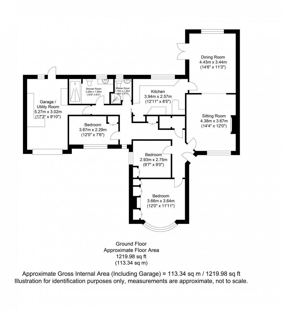 Floorplan for Highdown Road, Lewes, BN7