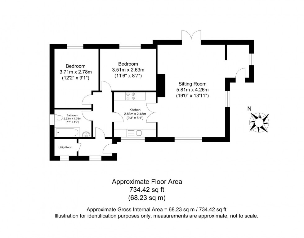 Floorplan for Shelley Road, Ringmer, BN8