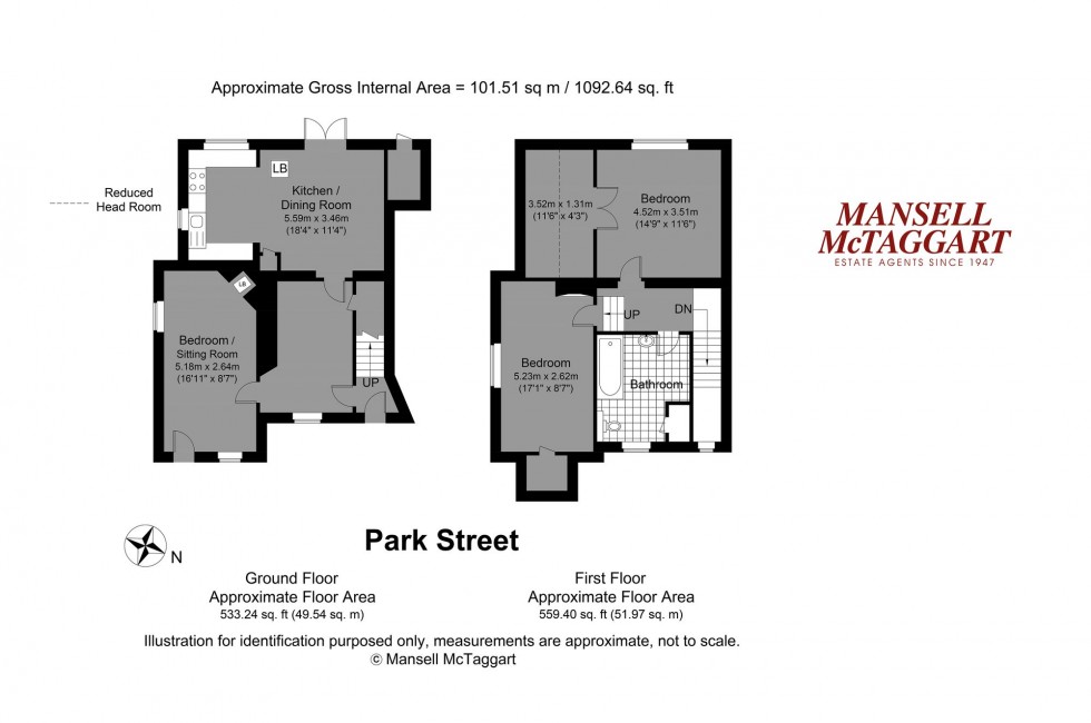 Floorplan for Park Street, Falmer, BN1