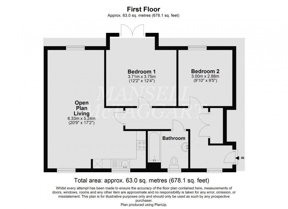 Floorplan for Cornwell Avenue, Crawley, RH10