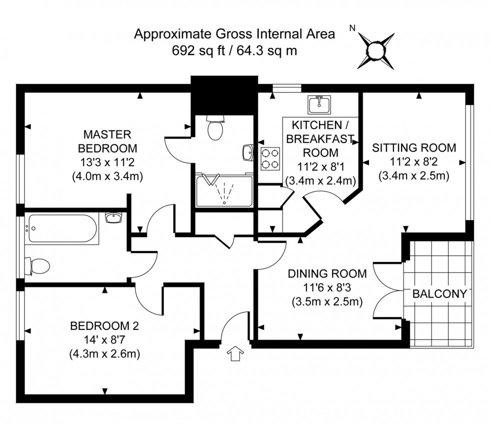 Floorplan for Gordon Road, Haywards Heath, RH16