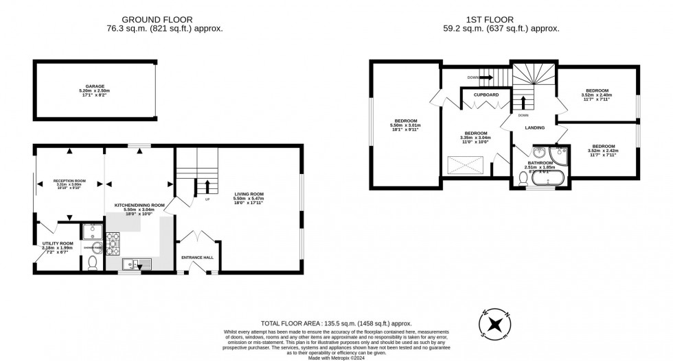 Floorplan for Downe Close, Horley, RH6