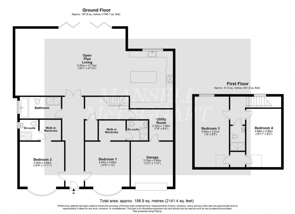 Floorplan for Raleigh Drive, Smallfield, RH6