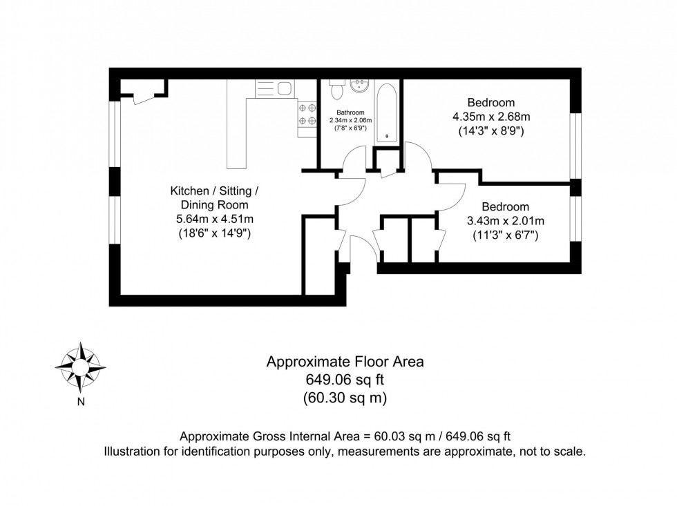 Floorplan for North Street, Lewes, BN7