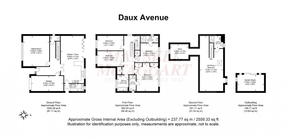 Floorplan for Daux Avenue, Billingshurst, RH14