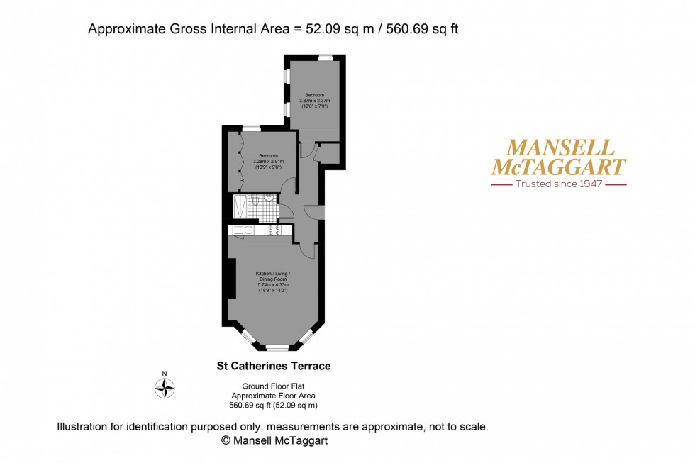 Floorplan for St. Catherines Terrace, Hove, BN3