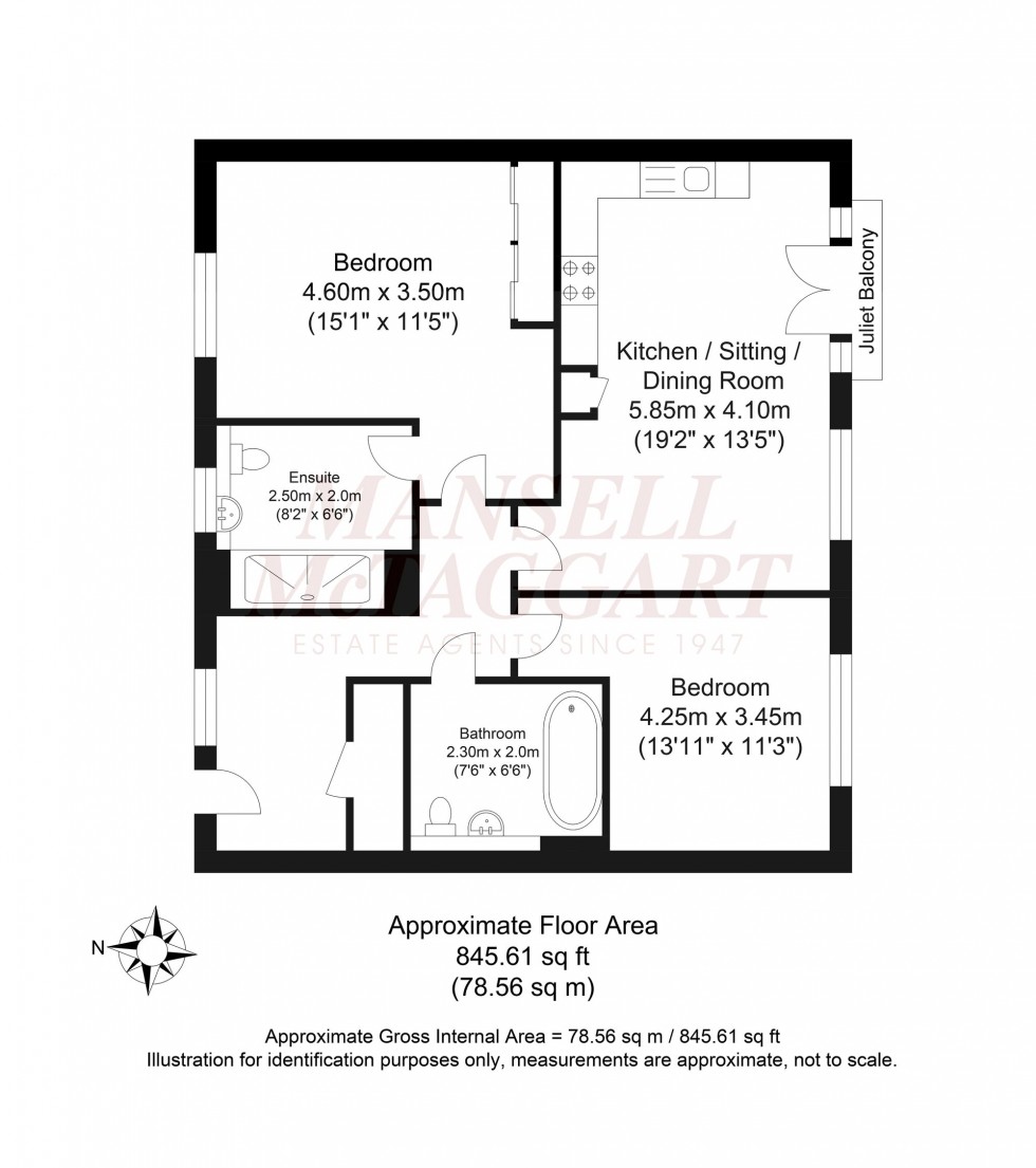 Floorplan for Pondtail Walk, Faygate, RH12