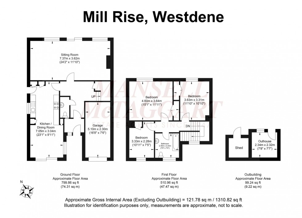 Floorplan for Mill Rise, Brighton, BN1