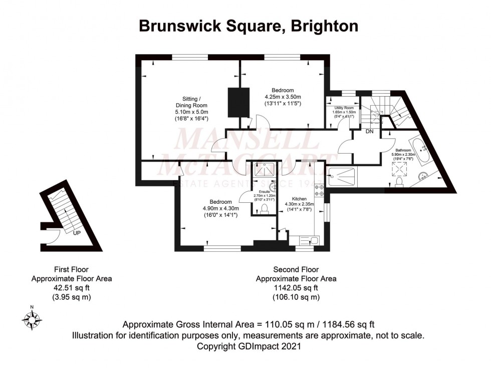 Floorplan for Brunswick Square, Hove, BN3