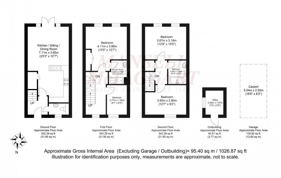 Floorplan for Ellis Road, Broadbridge Heath, RH12