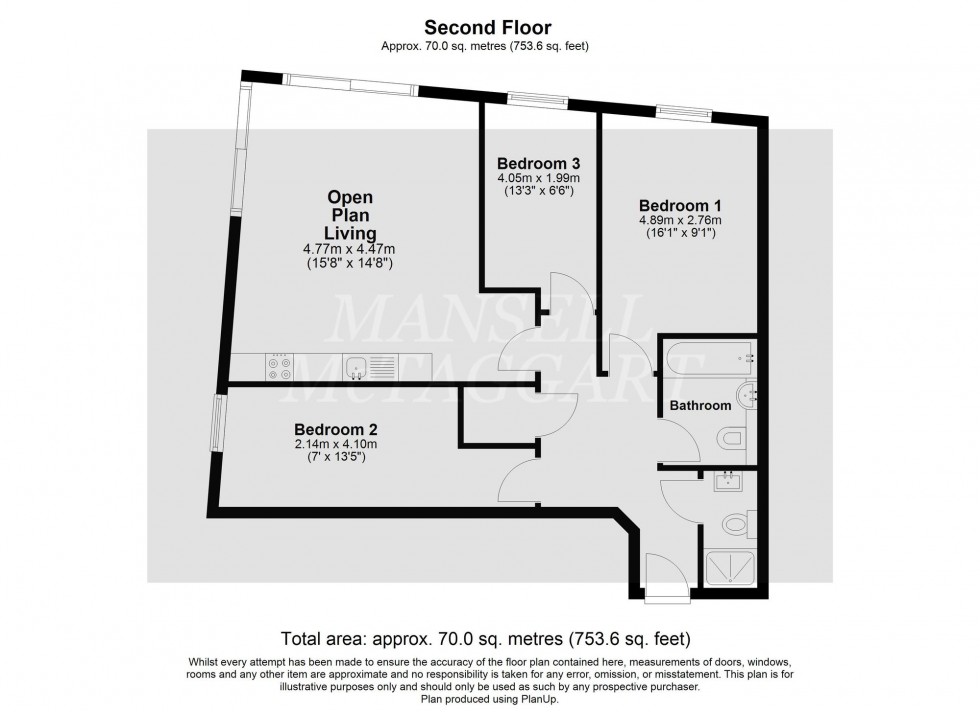 Floorplan for Tower Close, East Grinstead, RH19