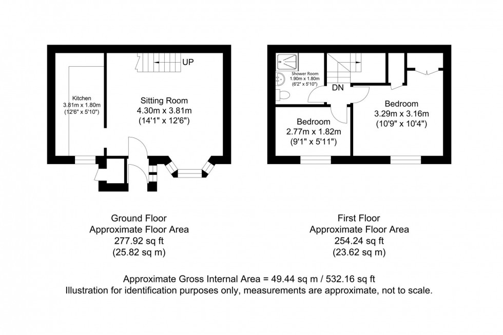 Floorplan for Court Road, Lewes, BN7