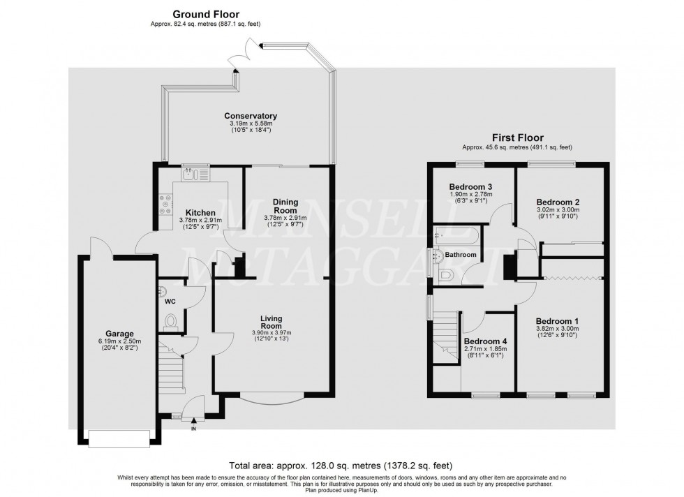 Floorplan for Sissinghurst Close, Crawley, RH10