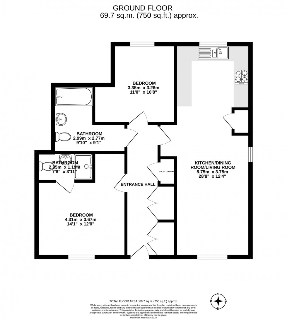 Floorplan for Somerley Drive, Crawley, RH10