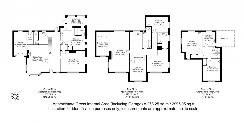 Floorplan for Houndean Rise, Lewes, BN7