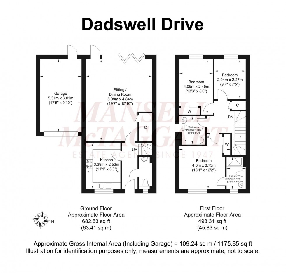 Floorplan for Dadswell Drive, Billingshurst, RH14