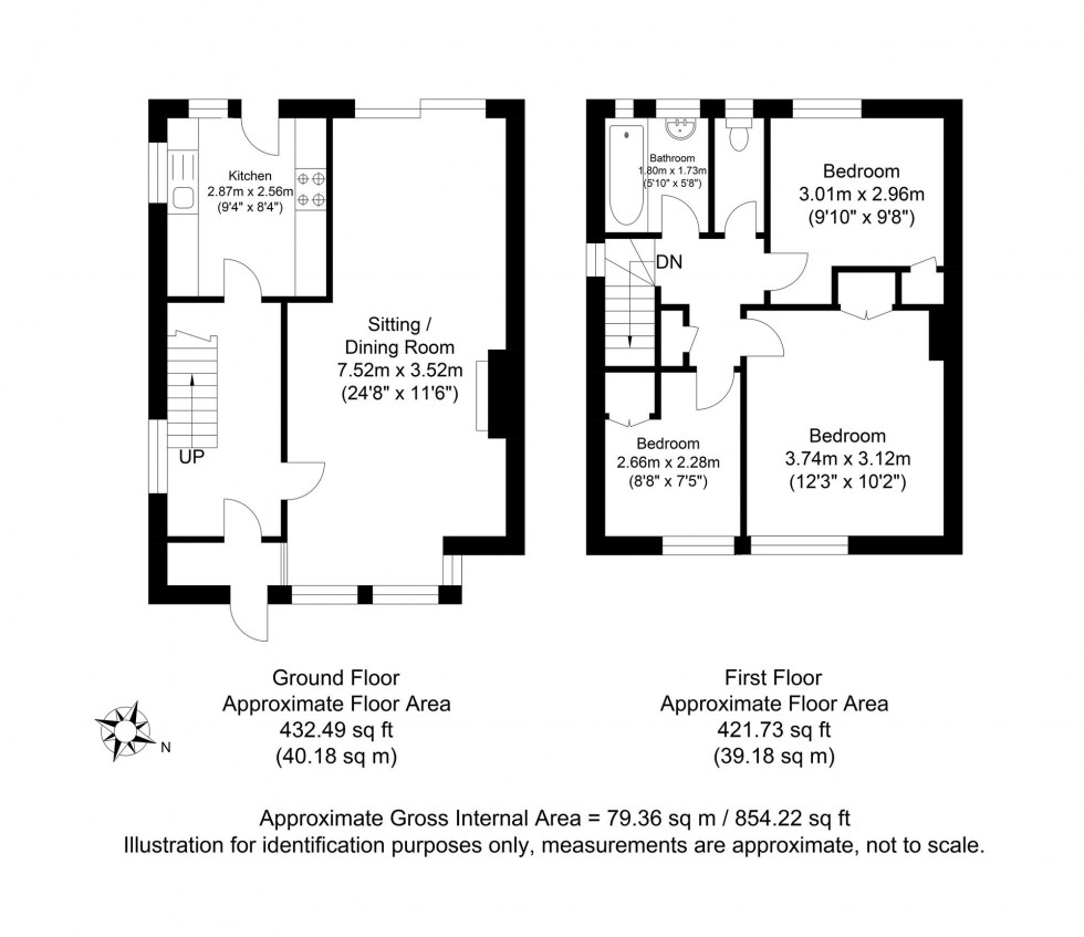 Floorplan for Orchard Road, Lewes, BN7