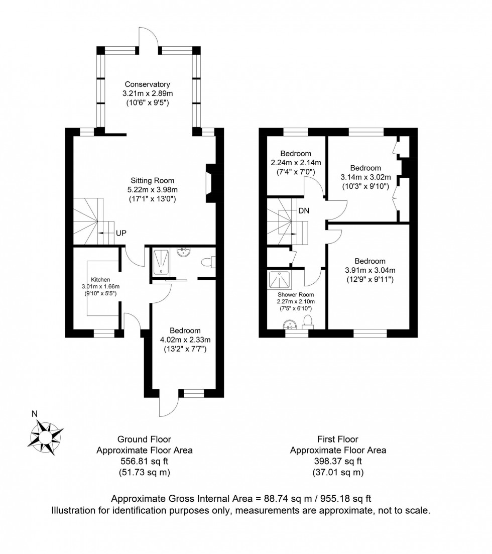 Floorplan for Hillyfield, Lewes, BN7