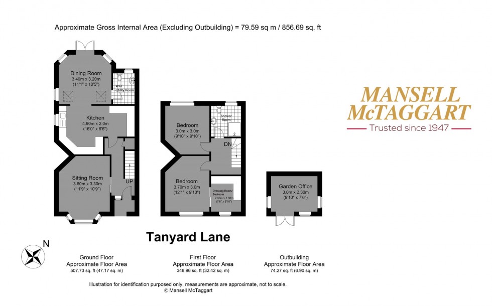 Floorplan for Tanyard Lane, Steyning, BN44